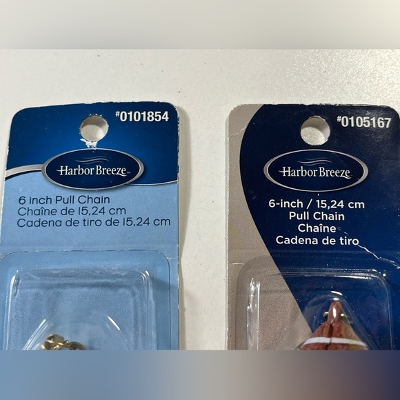 Harbor Breeze 2 Ceiling Fan Pull Chain Football and baseball 6” NIPackaging - Picture 3 of 4